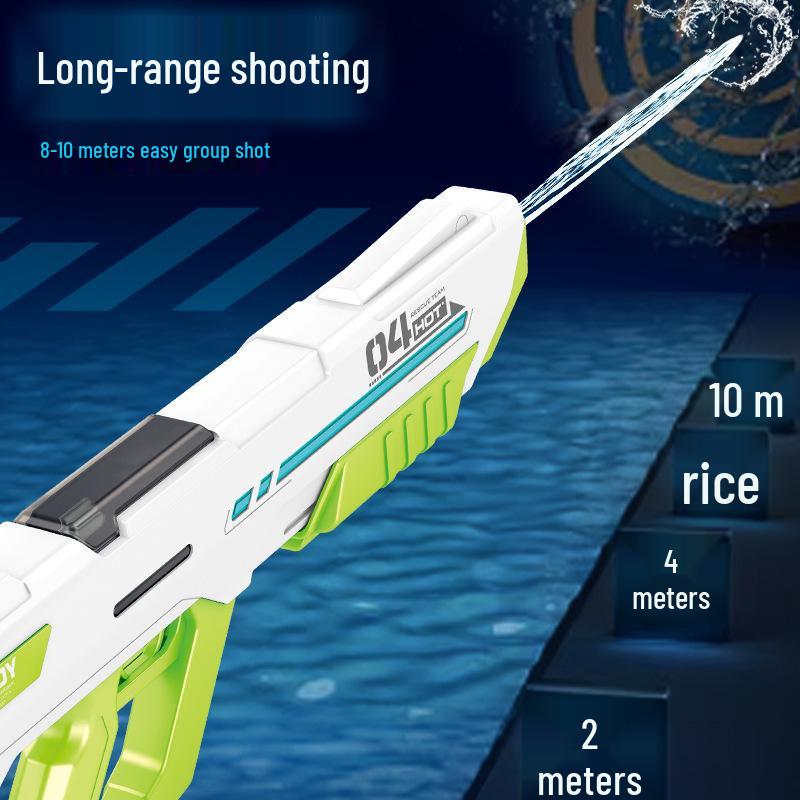 Handheld Continuous Fire Electric Water Gun with Integrated Pulse and Automatic High-Pressure Pumping for Kids