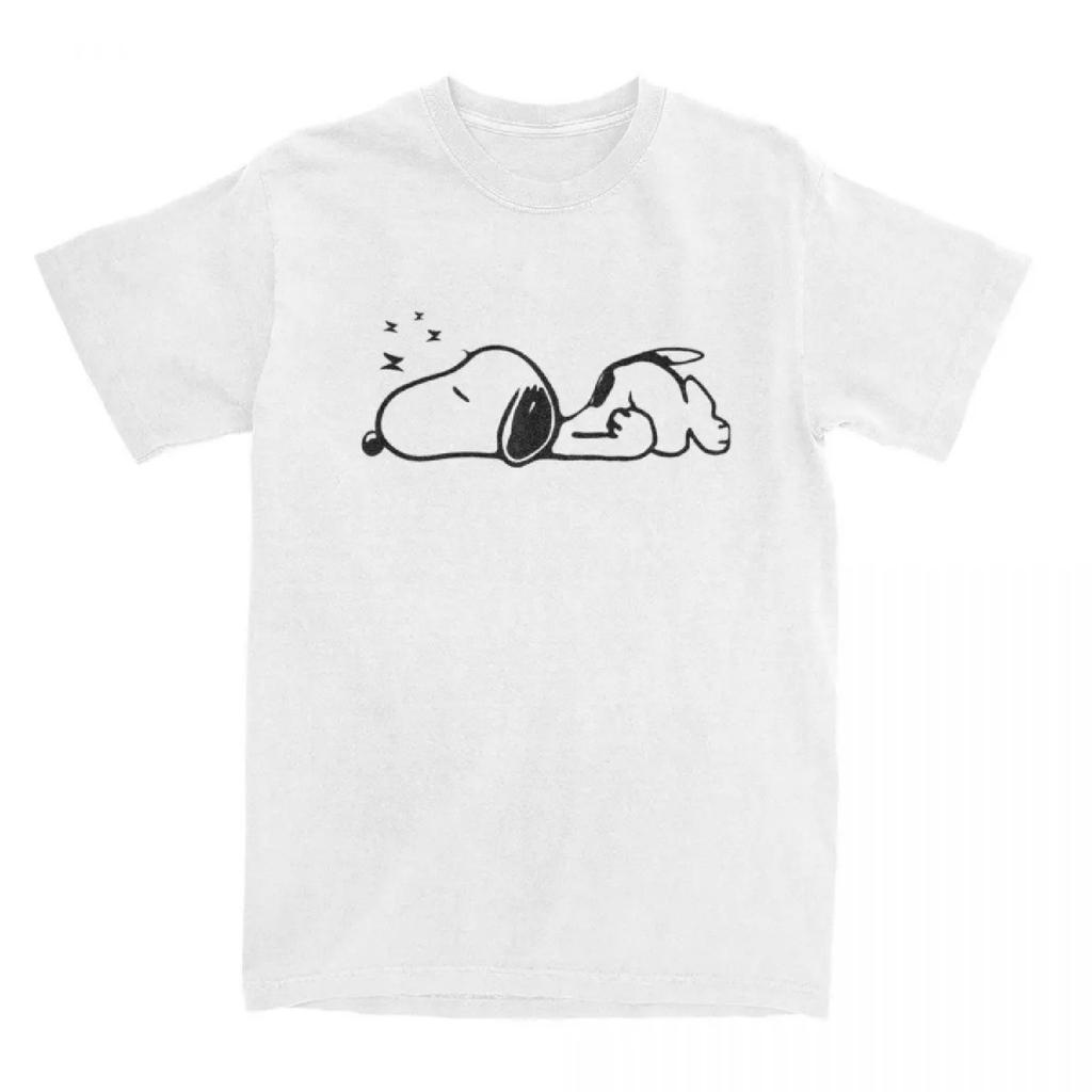 Смешные футболки Snoopy Sleep Peanuts для мужчин и женщин, 100% хлопок, рубашки, топы больших размеров
