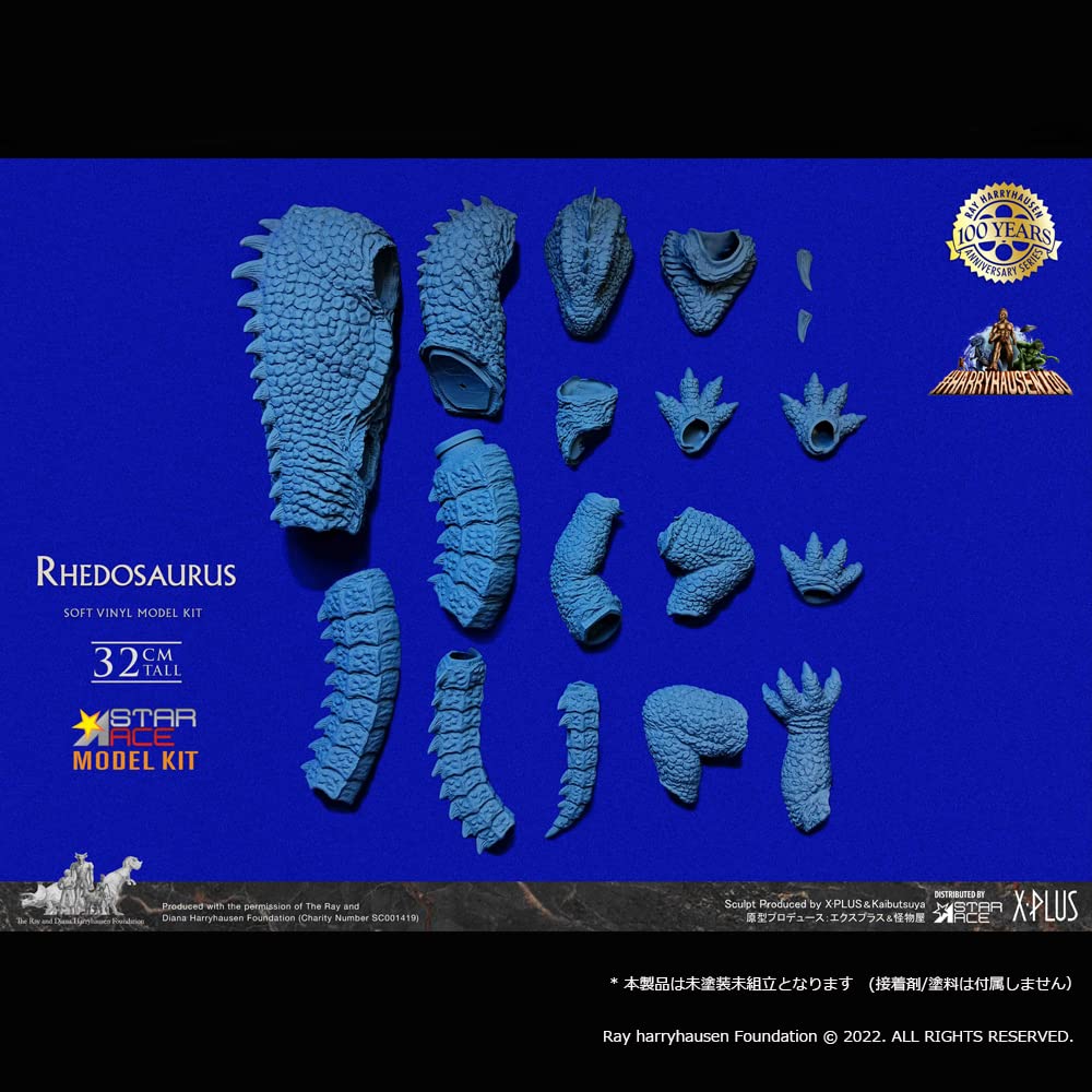 Star Ace Toys Rhidosaurus, Approximately 320mm Tall, Unpainted, Assembled Soft Vinyl Kit