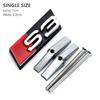 For Audi RS3 3d ABS Chrome Black Logo S3 S4 S5 S6 S7 S8 Emblem Honeycomb Car Front Grille Bdage For Audi S 3 4 5 6 7 8 Accessories