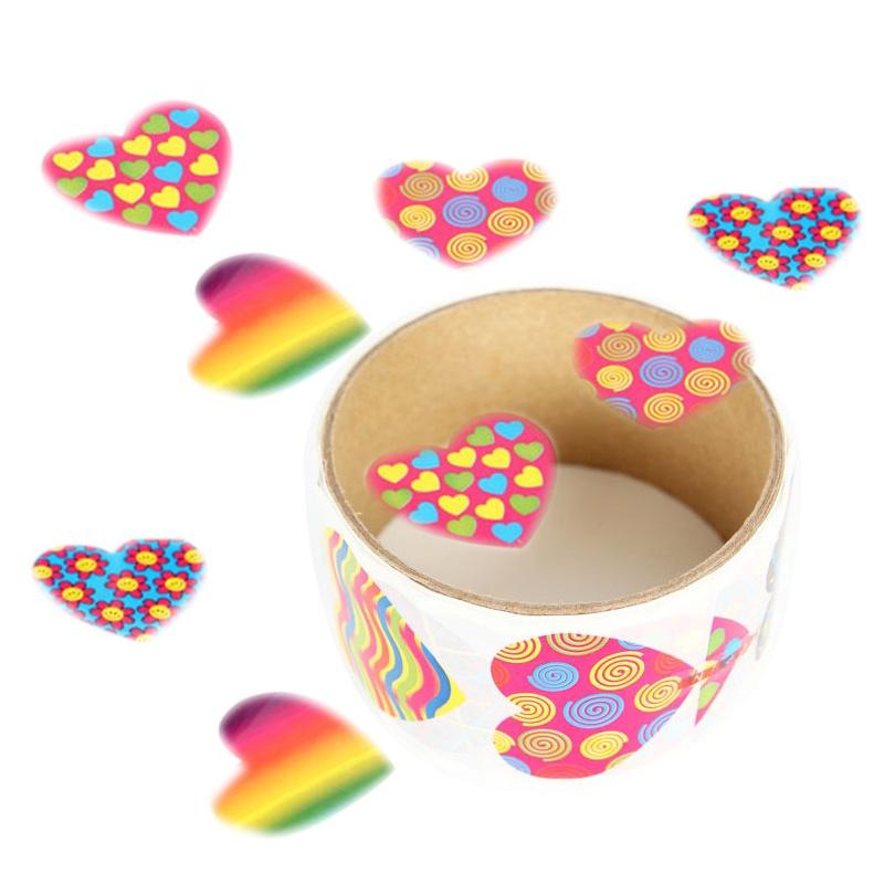 Наклейки Fun Express Funky Heart Roll (100 шт.)