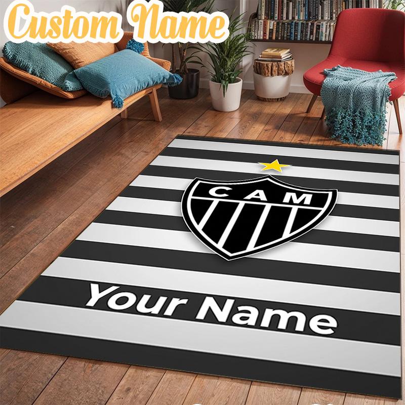 Custom Name Atletico Mineiro Rug Office Rug Chair Mat Non Slip Carpet Rugs for Bedrooms Dining Room Living Room Home Decor gifts