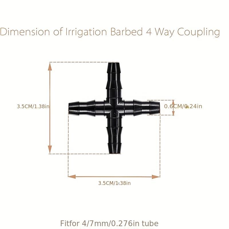 15 шт. Универсальный 4-контактный разъем с колючками: Идеально подходит для систем капельного орошения с водопроводными трубами диаметром 4/7 мм!