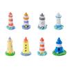 Mini Ocean Figurine Doll Garden Decor Ornament Kid Toy Miniature Landscape Ornaments Lighthouse Statue Resin Craft