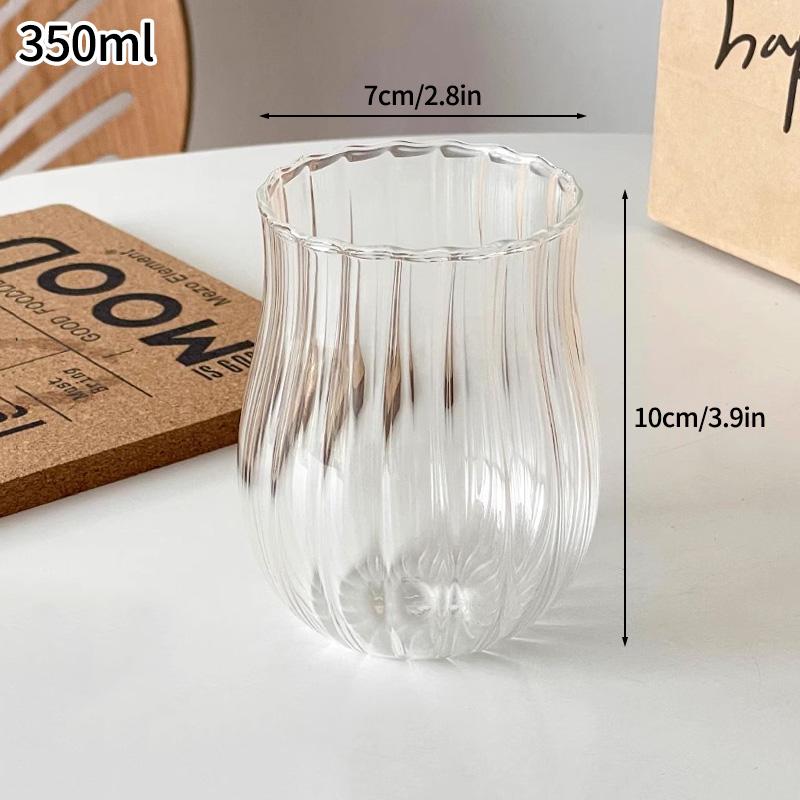 Cold Coffee Cups  Aesthetic Glass Cup Water Bottle Glasses for Drink Decorative Drinkware Cold Coffee Mug Cocktail Glass
