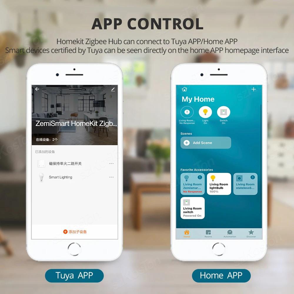HomeKit Zigbee Хаб Шлюз Умный Дом WiFi Беспроводной Проводной Мост Tuya Smart Life Работает с Apple HomeKit Alexa Google