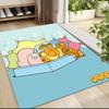 1Pc Garfield'S Cozy Nap Carpet Rug Customizable Soft Washable Antislip Home Living Room Sofa Mats Personalized Rug 091776