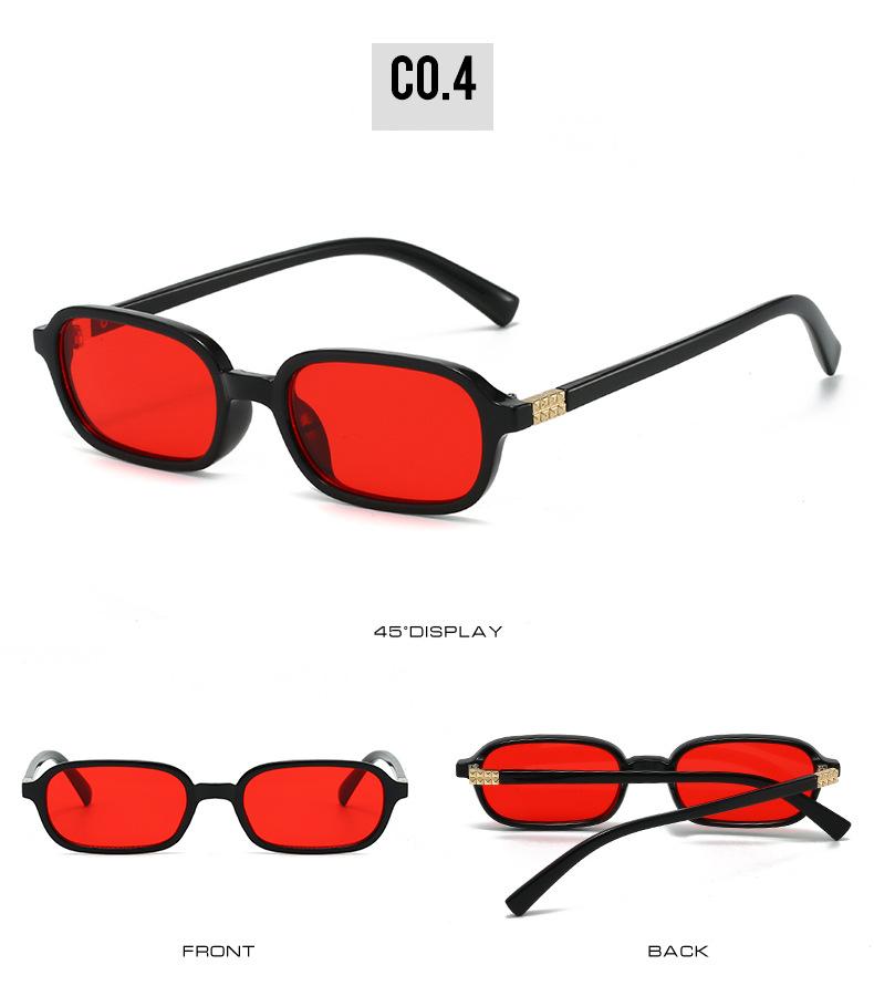 New Vintage Sunglasses Men Women Trendy Eyewear High Quality Rectangle Sun Glasses UV400 Shades Eyepiece Small Square Glasses