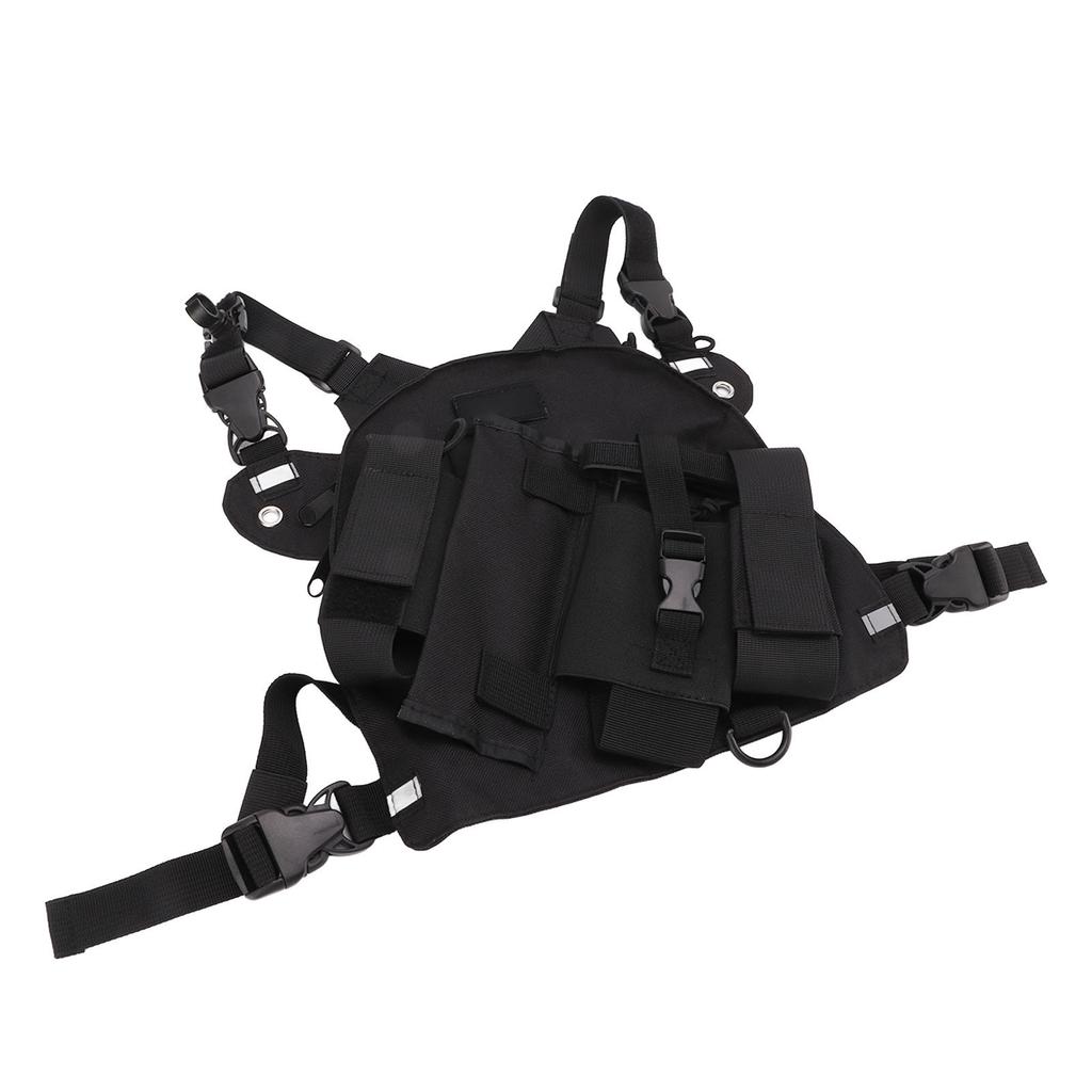 Нагрудный ремень для радиоприемника, большой объем для хранения, ткань Оксфорд, регулируемая нагрудная сумка, универсальная для 2-стороннего радио