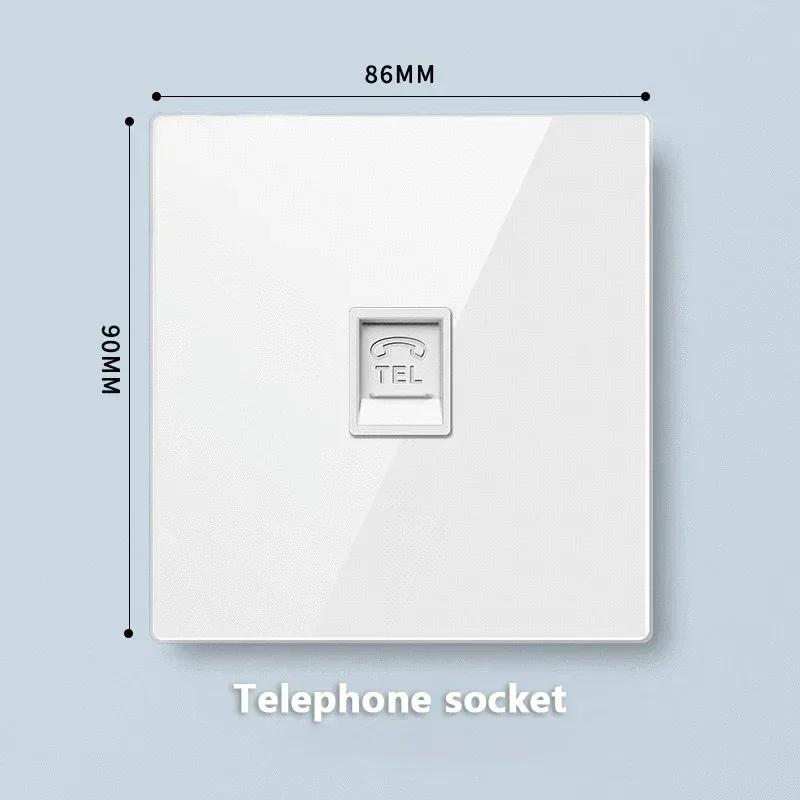 Universal Tempered Glass 20W Quick Charge USB Type-c Wall Dual 3pin Socket panel,UK 13A Wall 220V 2Way Light Switch Power Outlet