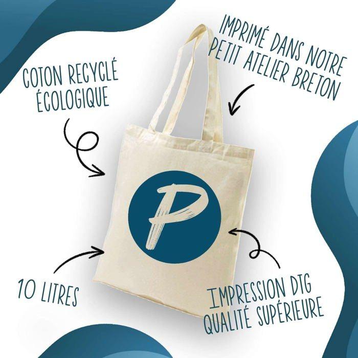 Tote bag - PLANETEE - Noir Atsem qui Déchire - Coton - Noir - Imprimé en France
