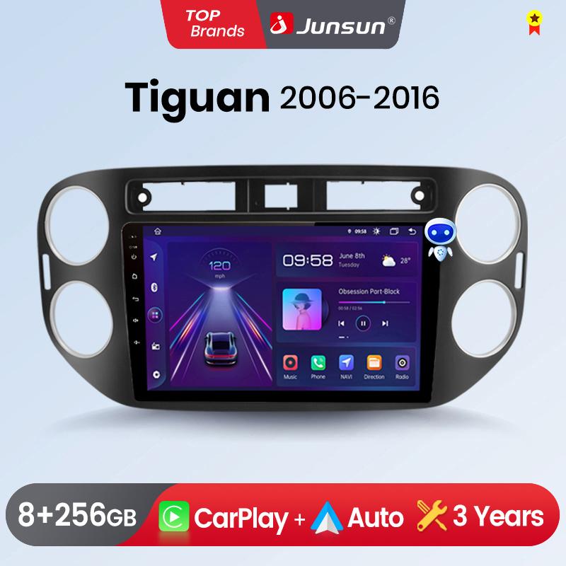 Junsun CarPlay Android Auto Car Radio for VW Volkswagen Tiguan 1 NF 2006-2016 GPS Intelligent Systems Multimed