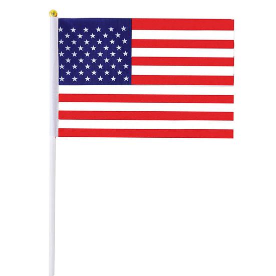 20Pcs USA United States Mini Fade Small Resistant Hand Held Flags Miniature American US