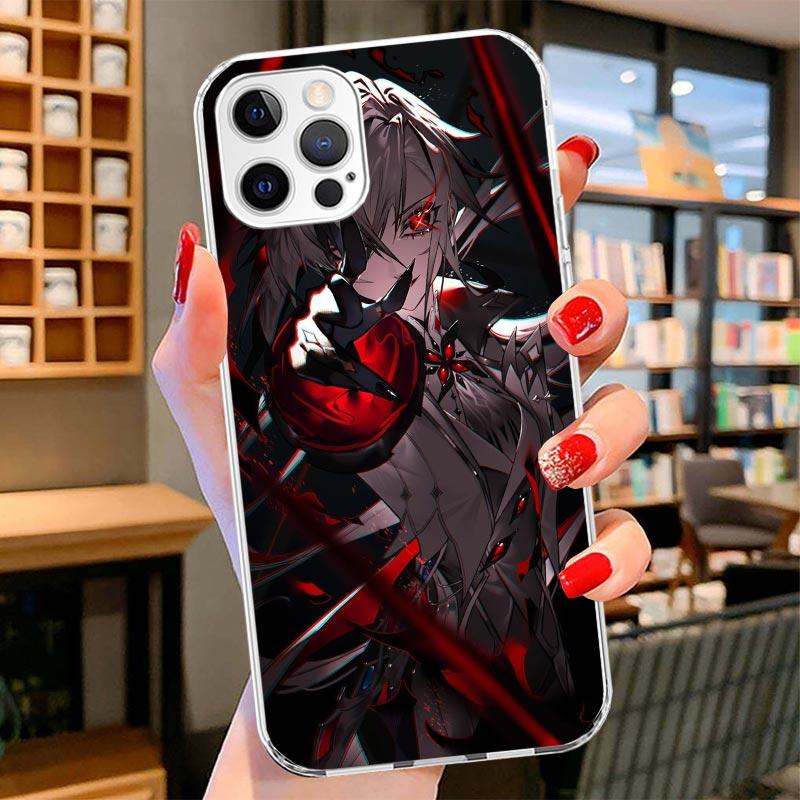 Arlecchino Genshin Impact Cover Phone Case For iPhone 16 17 Air 15 14 Pro Max 16E Phone Case 13 Mini 12 11 7 SE 8 Print Pattern