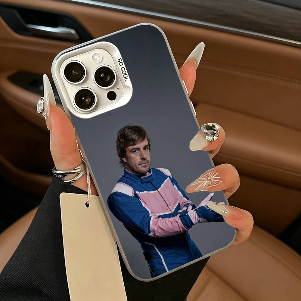 Испания- F-Фернандо А-Алонсо FA Чехол для телефона для iPhone 17,16,15,14,13,12,11 Plus,Pro Max,XS,Белый Серебристый чехол для телефона