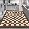 Kitchen Floor Mat Anti-Slip, Water-Absorbing Oil-Proof Quick-Drying Bathroom And Toilet Crystal Velvet Carpet, Home Decor