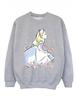Girls Alice In Wonderland Sketch Flowers Sweatshirt