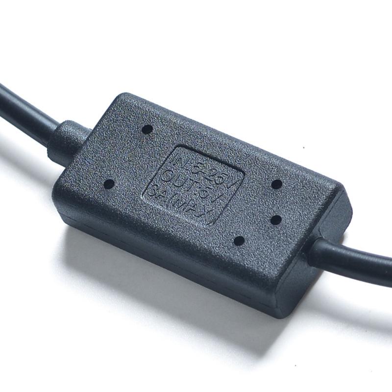 Кабель-преобразователь 2P Терминалы DC 5V 25V в USB 5-контактный с выходом 5V3A для зарядки телефона, планшета, видеорегистратора