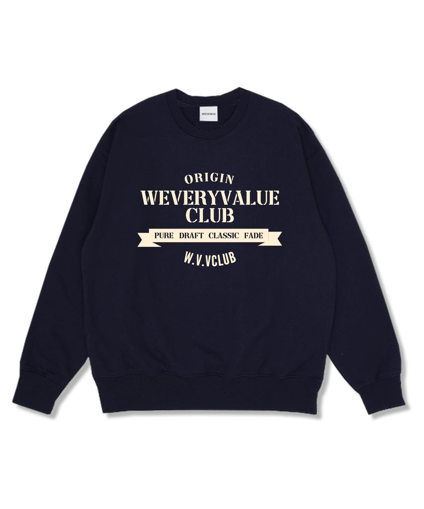Wibelibellyu Pure Club Свободная Премиум Двусторонняя Толстовка Темно-синяя