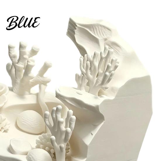 Безопасная среда обитания для аквариумных питомцев 3D-печатная коралловая пещера Декорация для аквариума Маленькие рыбки Креветки, Экологически чистый Укрытие для аквариума, Реалистичное Полое Украшение Спрятаться