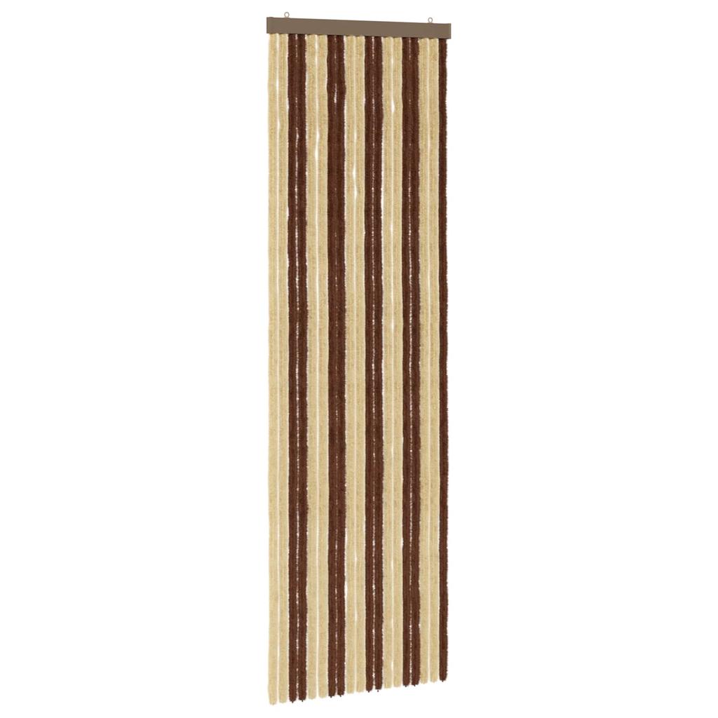 Insect Protection Curtain Chenille Brown and Beige 56 x 185 cm