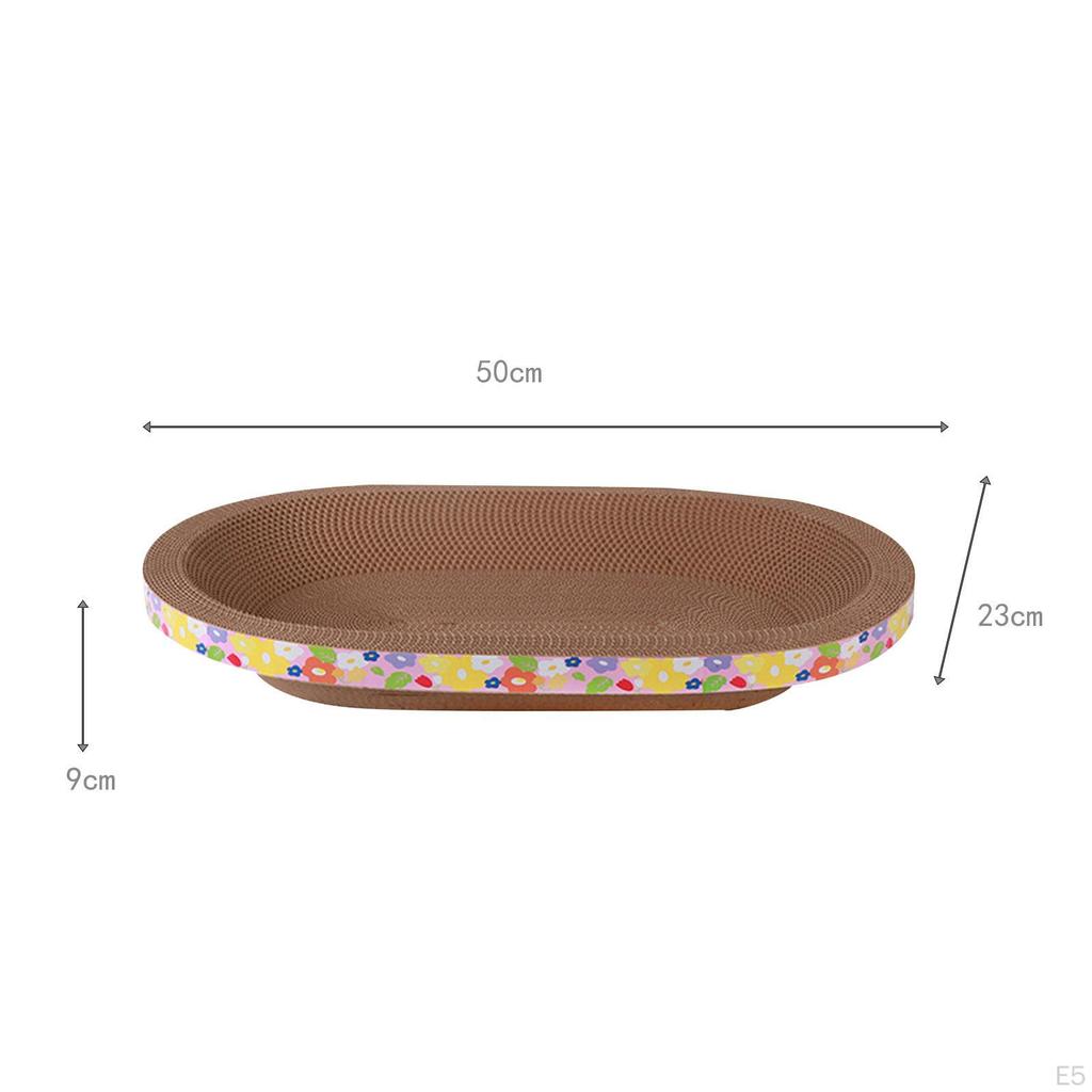 Cat Scratcher Pad Scratching Board Protect Furniture Exercise Lounge Bed Oval