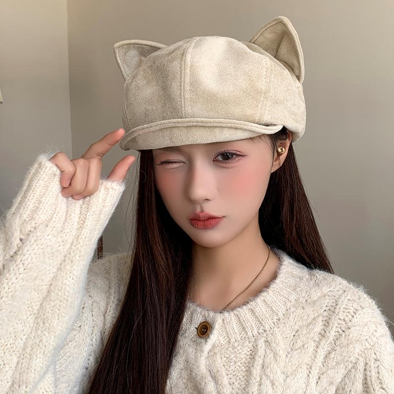 Осенне-зимняя британская ретро восьмиугольная шляпа женская новая модная повседневная шляпа газетчика в японском стиле маленькая литературная шляпа художника с лицом