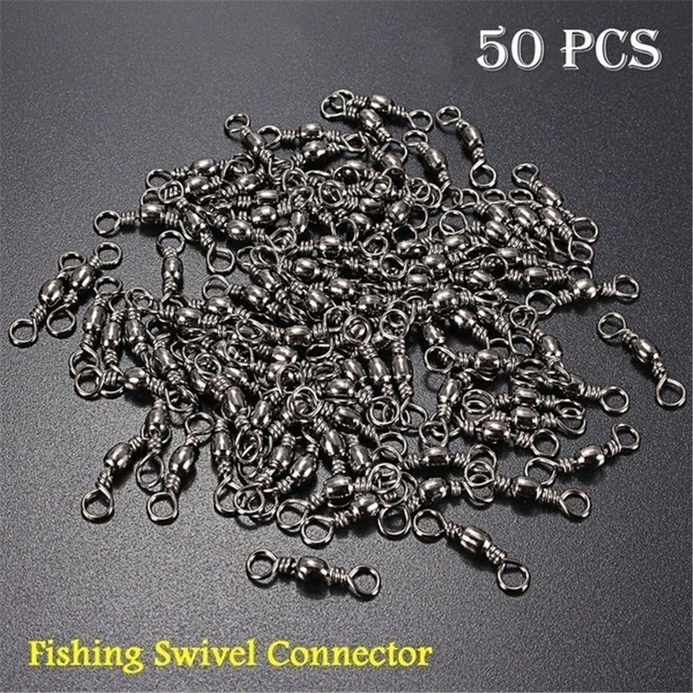 50pcs Ball Bearing Fast-lock Nice Snap Connecting Snap Swivel Connector Bearing Rolling