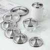 7.5/14Cm Stainless Steel Leak Proof Cup Lids Durable Dust-Proof Mug Cover Drink Cup Lid Kitchen Fresh Keeping Cover