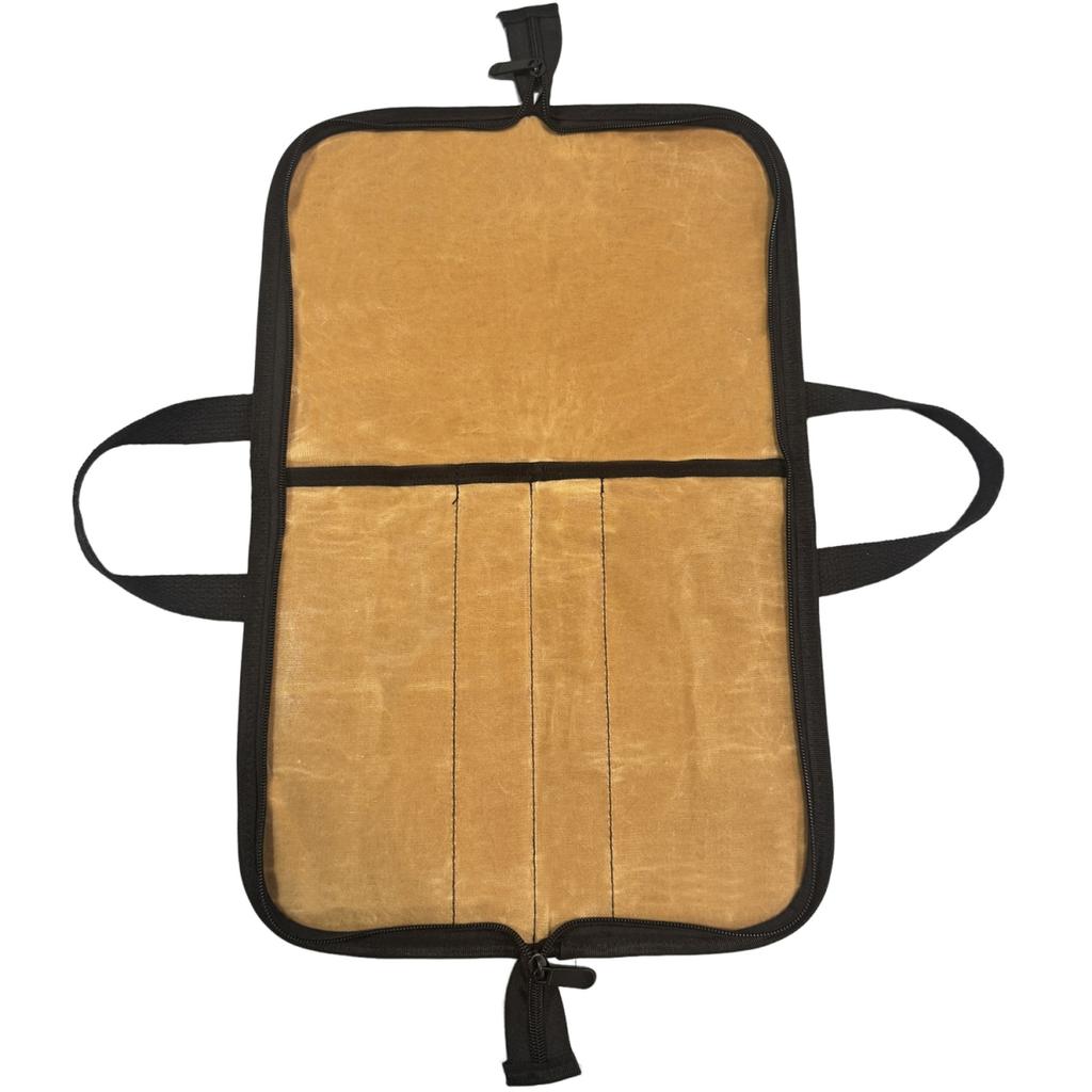 Canvas Knife Storage Bag Chef Picnic Camping Barbecue Kitchen Portable Storage Bag Chef Bag File Roll Storage No Included Knives