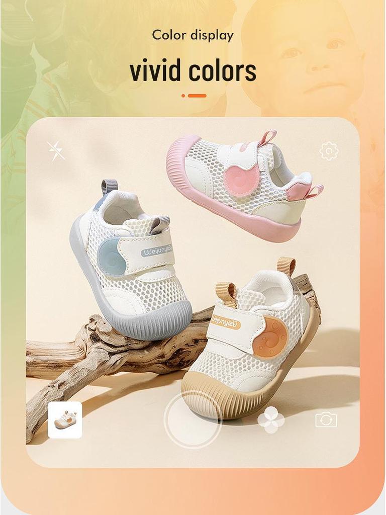 Летние дышащие сетчатые сандалии для малышей - Мальчики и девочки, Мягкая подошва, Идеально для годовалых детей