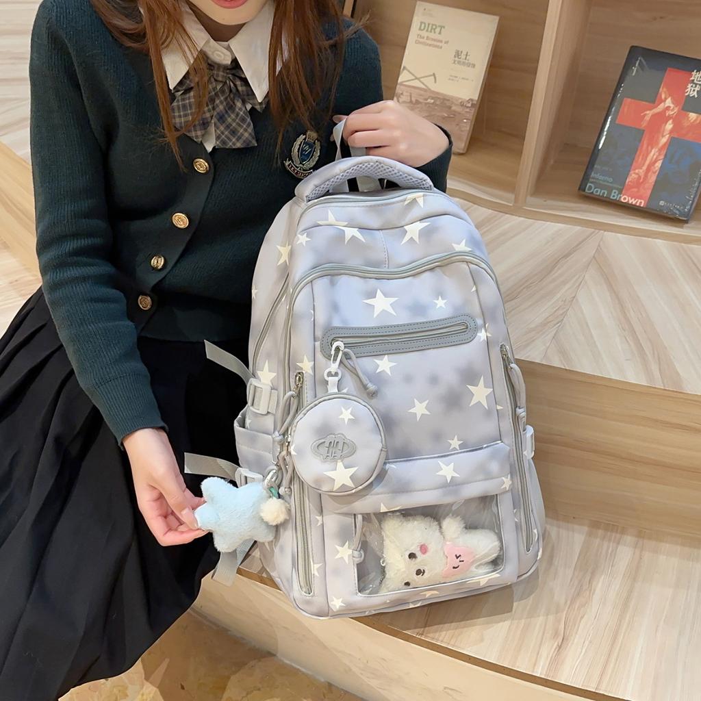 Schoolbag New Junior High School School Bag Female Students Grades 3 to 6 Large Capacity Lightweight Backpack College Style Backpack Female