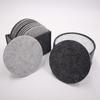 10 PCS Felt Drink Cup Coaster With Holder Round Soft Absorbent Cup Mats Scratch Preventing Reusable For Home Bar