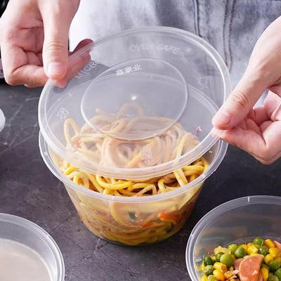 Одноразовая круглая пластиковая миска Pabei с крышкой