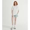BETWEEN A AND B Flower Print Elastic Waist Shorts [Teal]