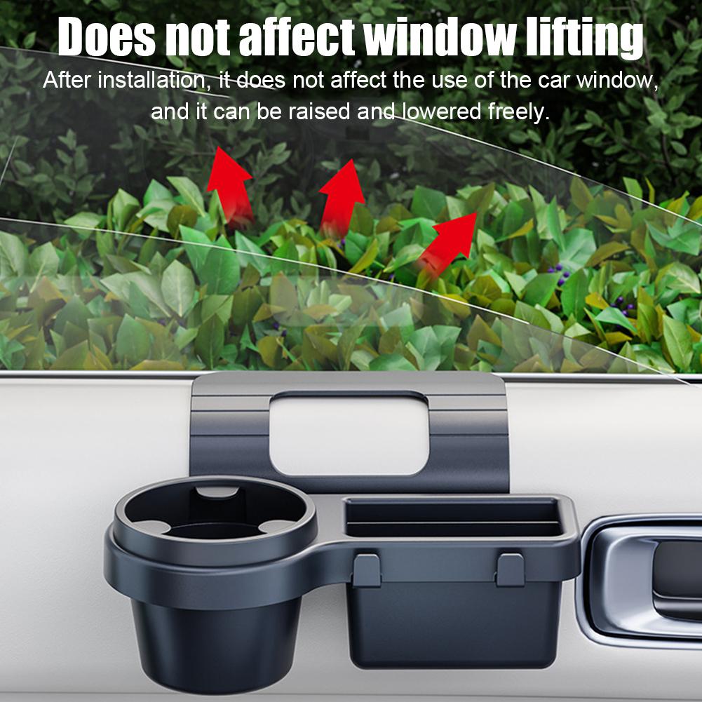 Multi-Functional Car Organizer Box Hanging Storage Rack with Cup Holder Vehicle Interior Accessories Side Door & Window Pockets