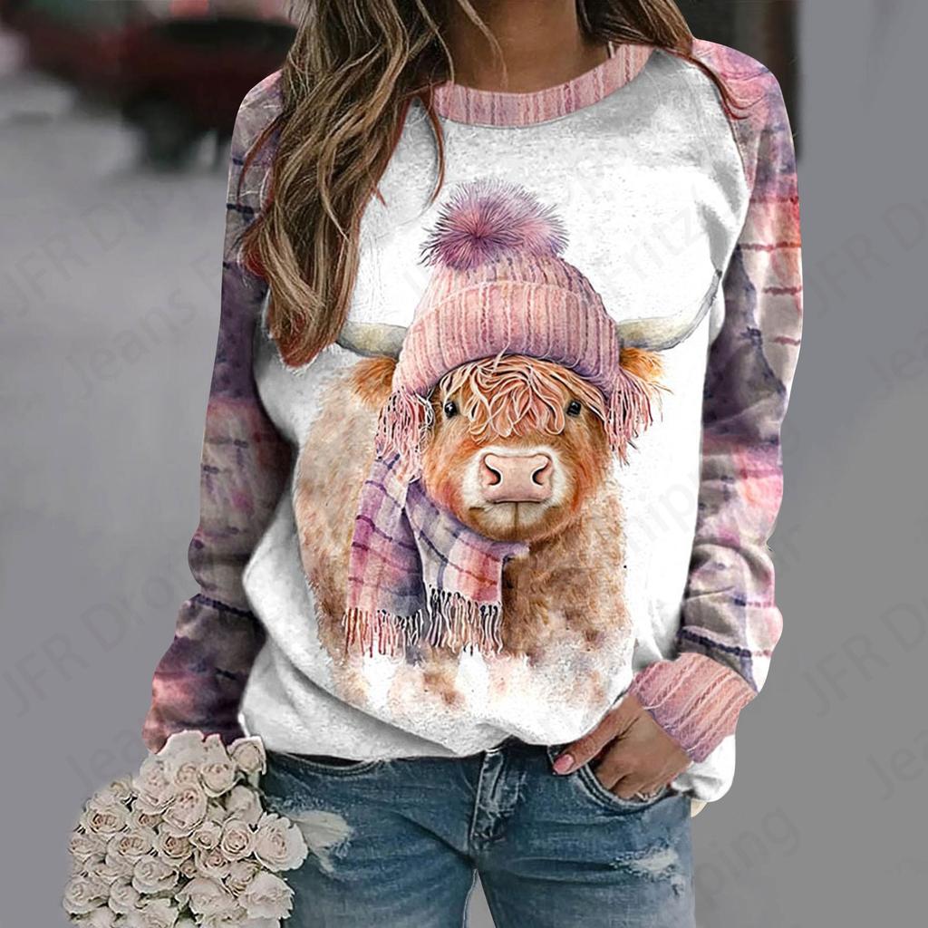 Animal Cow 3d Print Hoodies Women Fashion Hoodie Crewneck Animal Sweatshirt Harajuku Kawaii Coats Women Sweats Girl Clothes