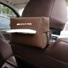 Car Tissue Box Sun Visor Seat Back Paper Towel Storage Bag Keychain For Mercedes Benz AMG W206 W204 W205 W212 W213 W221 W222 W22  w11