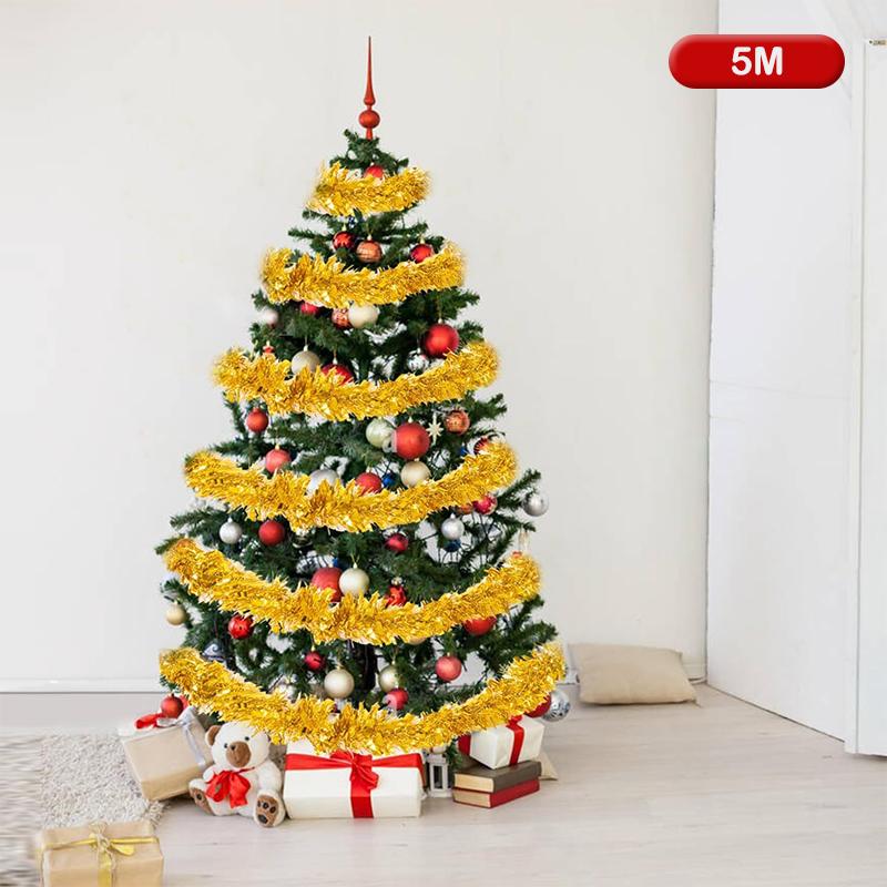 2/5/10 м Сделай сам Рождественские украшения Полоска Разноцветные полоски Венок Рождественская блестящая гирлянда Мишура Лента