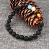 7 Chakra guérison Bracelet perles naturel pierre de lave Diffuseur Bracelet Bijoux RW1382
