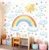 DECOWALL Наклейки на стену «Облака и звезды» Декоративное настенное искусство для самостоятельного нанесения Наклейки-трасферы для стен Наклейки для стен в ванную комнату, спальню Виниловые для подростков, детей