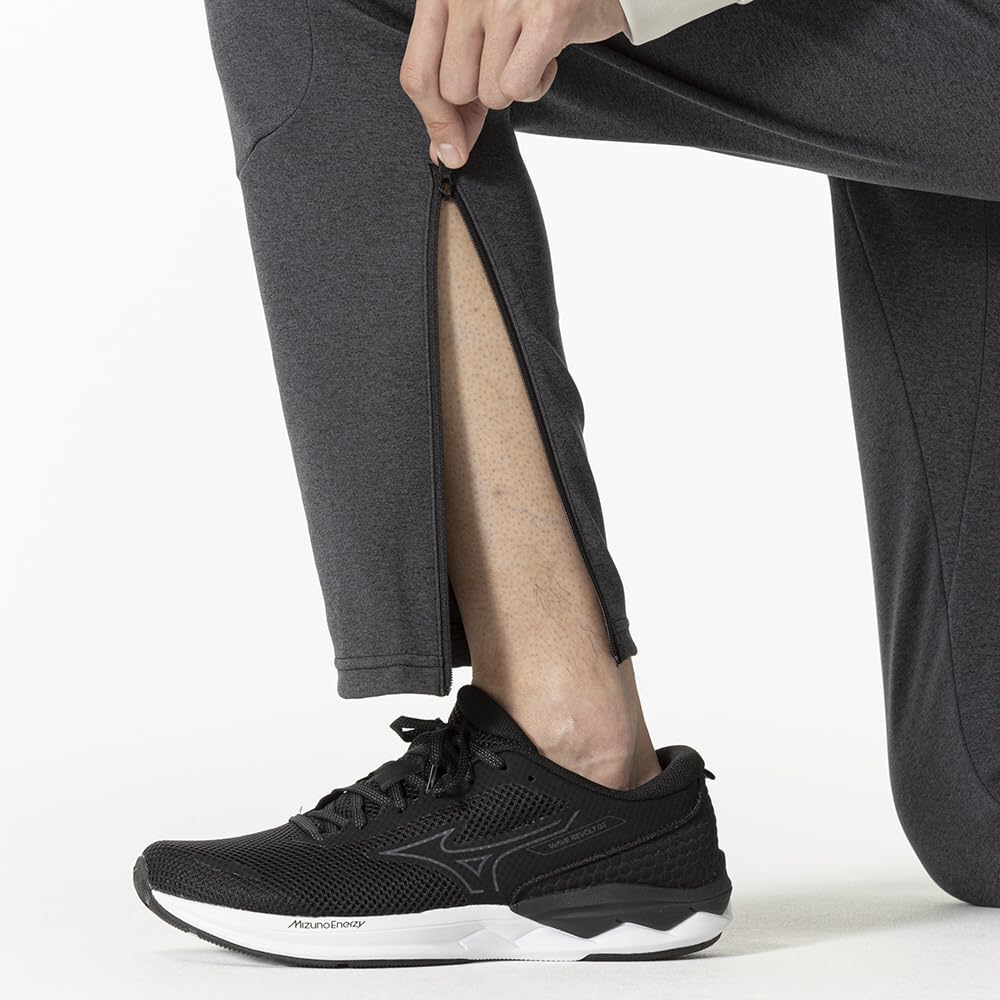 Mizuno Тренировочная одежда, Мягкие эластичные длинные брюки, Удобные и легкие, Джерси, Унисекс, Угольно-серый меланж, 32MDB005