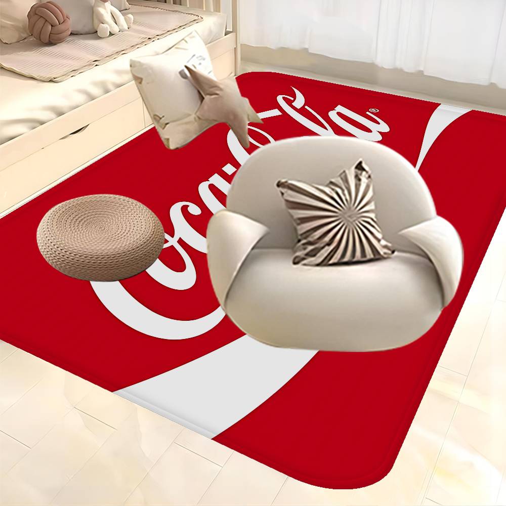 Коврик для коридора C-Coca C-Cola Моющийся Нескользящий Коврик для зоны гостиной с диваном и стульями Кухонный коврик для двери Ковер для зоны