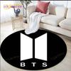 Новейший детский ковер с принтом K-pop Bangtan Boys, ковер для гостиной, круглый ковер BTS, напольный коврик, фланелевый противоскользящий коврик