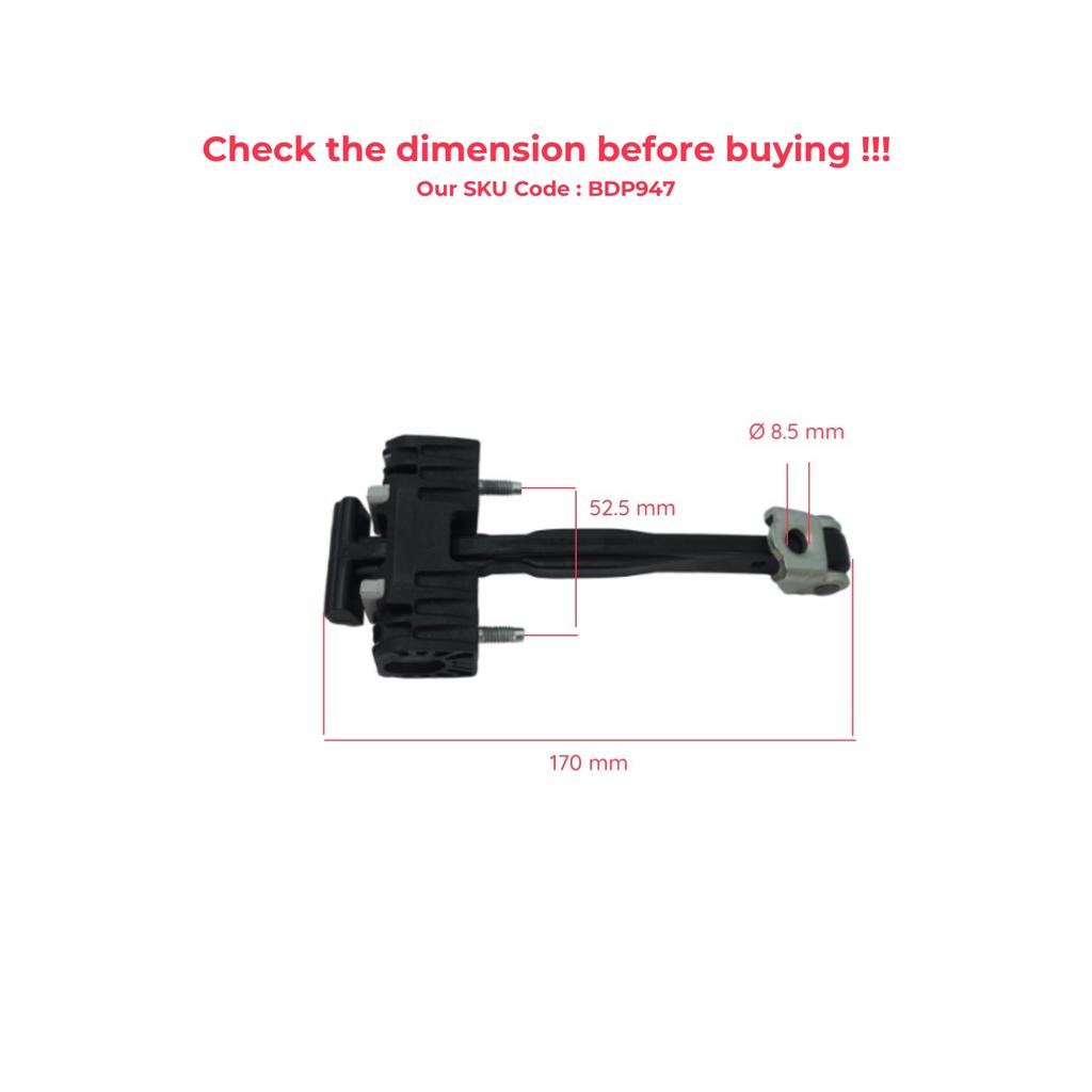 EDP947-1 2 Pieces Rear Left AND Right Door Hinge Stop Check Strap Limiter for Vauxhall Opel Insignia A MK1 G09 2008-2017 13229108