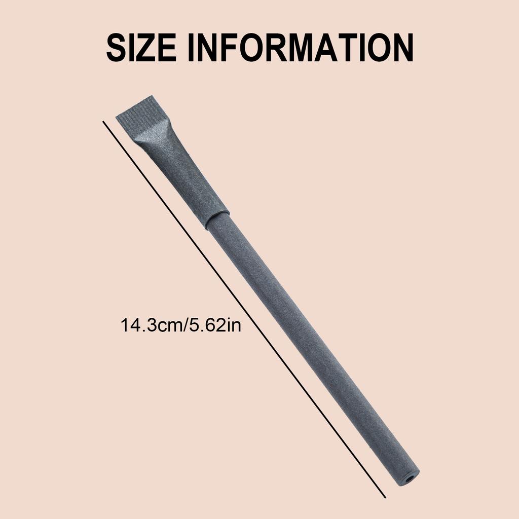 10Pcs Paper Ballpoint Pens Smooth Writing Quick Drying Recyclable Biodegradable Paper Barrel Pen for Students Teacher