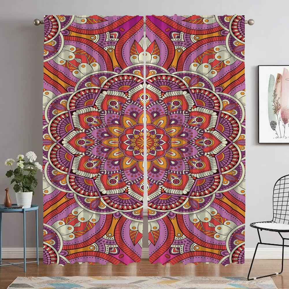 Шторы для кухни в стиле Богемия для перегородки камеры, современные шторы для гостиной, 2 шт., украшения на Хэллоуин, оконные шторы, абажуры