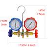 AC Manifold Gauge Set for R134a R410A R22 3 Way Antishock Gauges Hoses Couplers Adapter Puncturing Can Tap Freon Recharge Kit