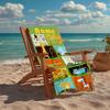 Custom Name Ultra-Soft Beach Towel with Animals Theme,Ideal for Pool - Camping, Diving - Perfect Travel Essential, Vibrant Beach Towel.