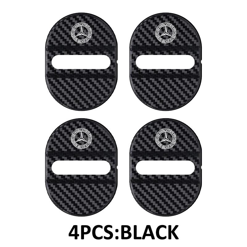 AABIA1 For Benz Car Door Lock Anti Rust Protective Cover Carbon Fiber Door Lock Protection Accessories AMG CLA CLS C180 C200 W204 W205